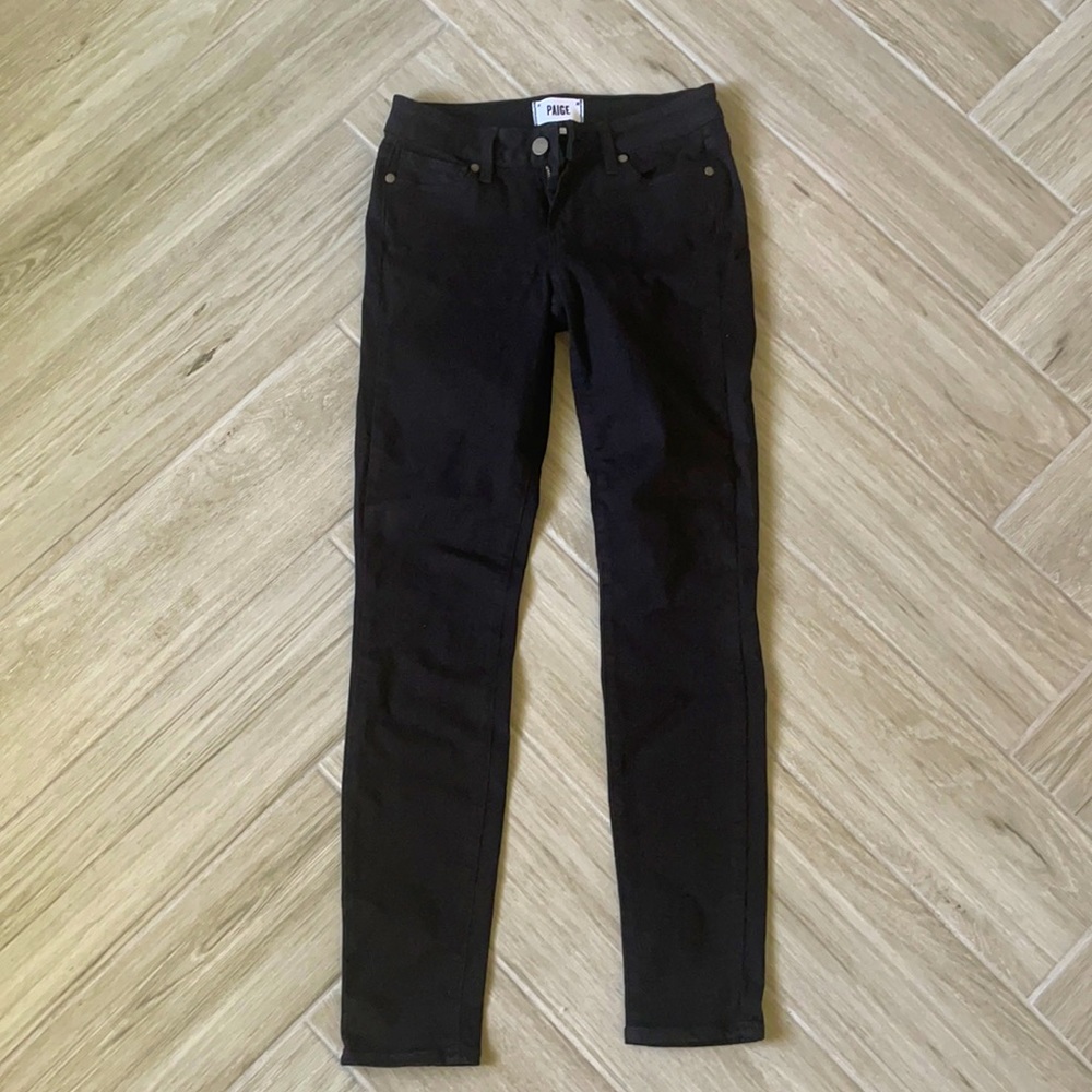 Size 25 black Paige skinny jeans
